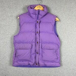 Vtg 80s‎ 90s EMS Womens Purple Down Insulated Puffer Vest Quilted Pockets Medium